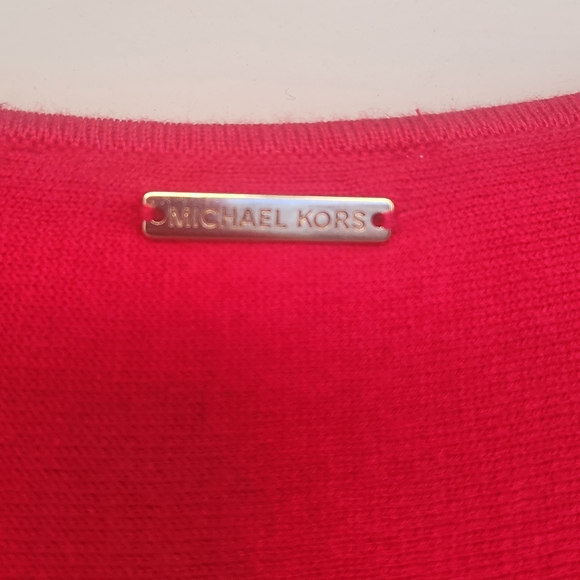 Michael Kors Hot Pink Long Sleeve Sweater - Picture 3 of 6